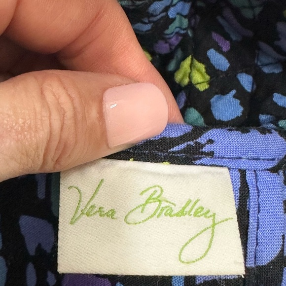 Vera Bradley Indigo Pop Quilted Cotton Crossbody Excellent Pre-Owned Condition - Picture 13 of 16